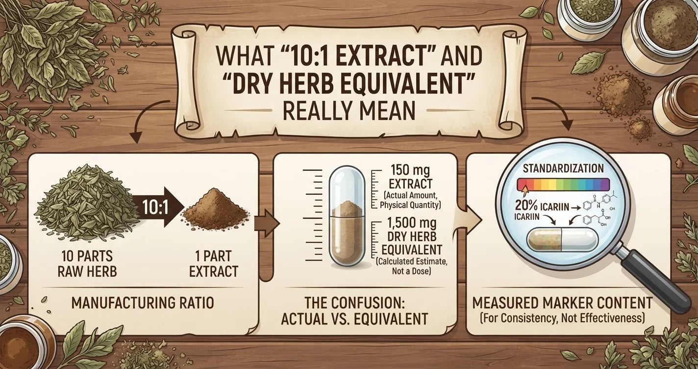 What "10:1 Extract" and "Dry Herb Equivalent" Really Mean