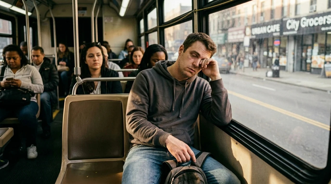 Man feeling tired and low on energy during the day