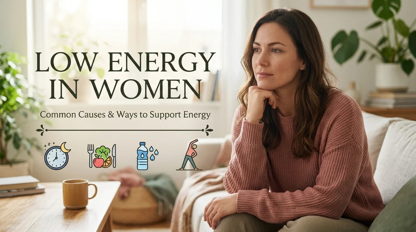 Woman experiencing low energy and tiredness during the day