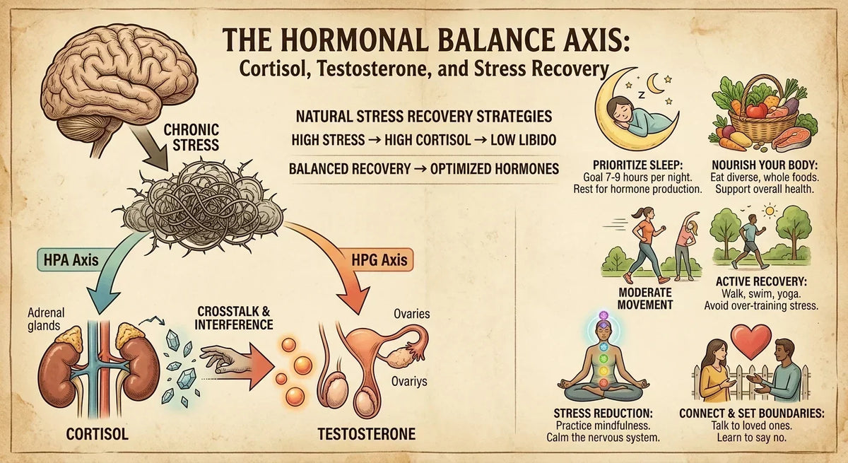ortisol stress testosterone and libido connection with natural stress recovery strategies