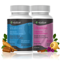Vitalitas Libido Booster supplements for men and women, natural energy and intimacy support, 60 capsules